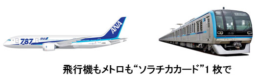 飛行機もメトロも“ソラチカカード”1枚で